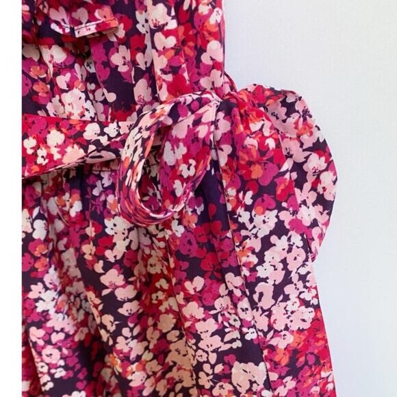 Express Pink floral Sleeveless Summer dress w/ tie belt - XS - Picture 13 of 13